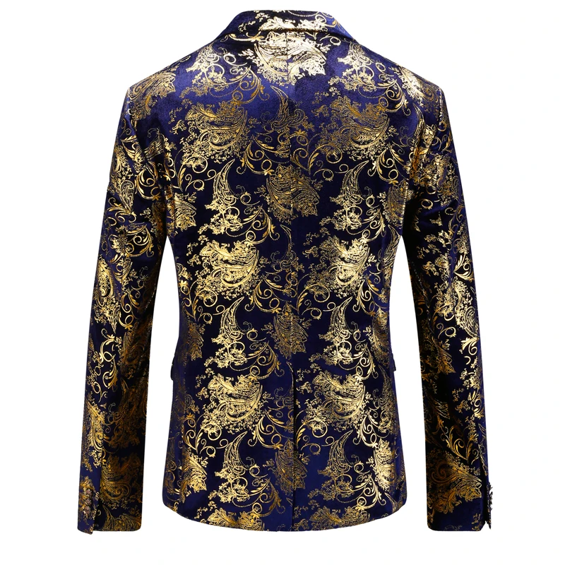 PAULKONTE  Hot British Wind Slim Suit Jacket Autumn Spring Stamping Fashion Personality Stage Wedding Party Classic Men's Jacket