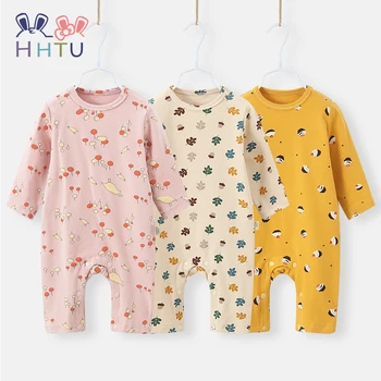 

HHTU Baby Rompers Long Sleeves for Boys Girls Cotton Clothes Cartoo Newborn Jumpsuit Spring Autumn Infant Pajamas Clothing