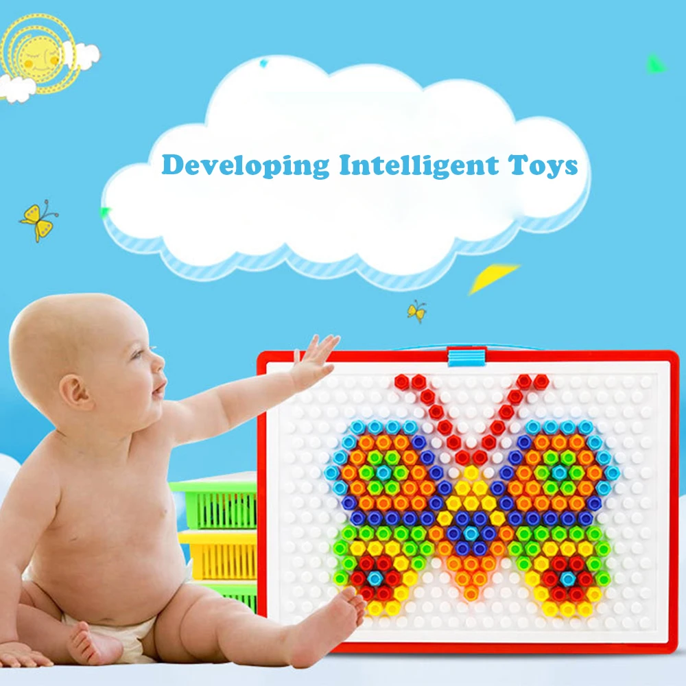 Koop 3D Veiligheid Materiaal Paddestoel Nagel Bouwstenen DIY Multicolor Verscheidenheid Moza iuml;ek Legoed Baksteen Voor kinderen Vroege Educatief Speelgoed