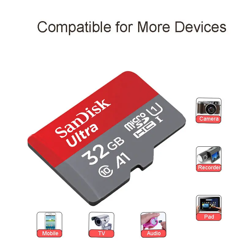Карта памяти SanDisk Micro SD карта sd класс 10 32 ГБ 98 МБ/с./с TF 2018|cartao de|micro 32sd gb |