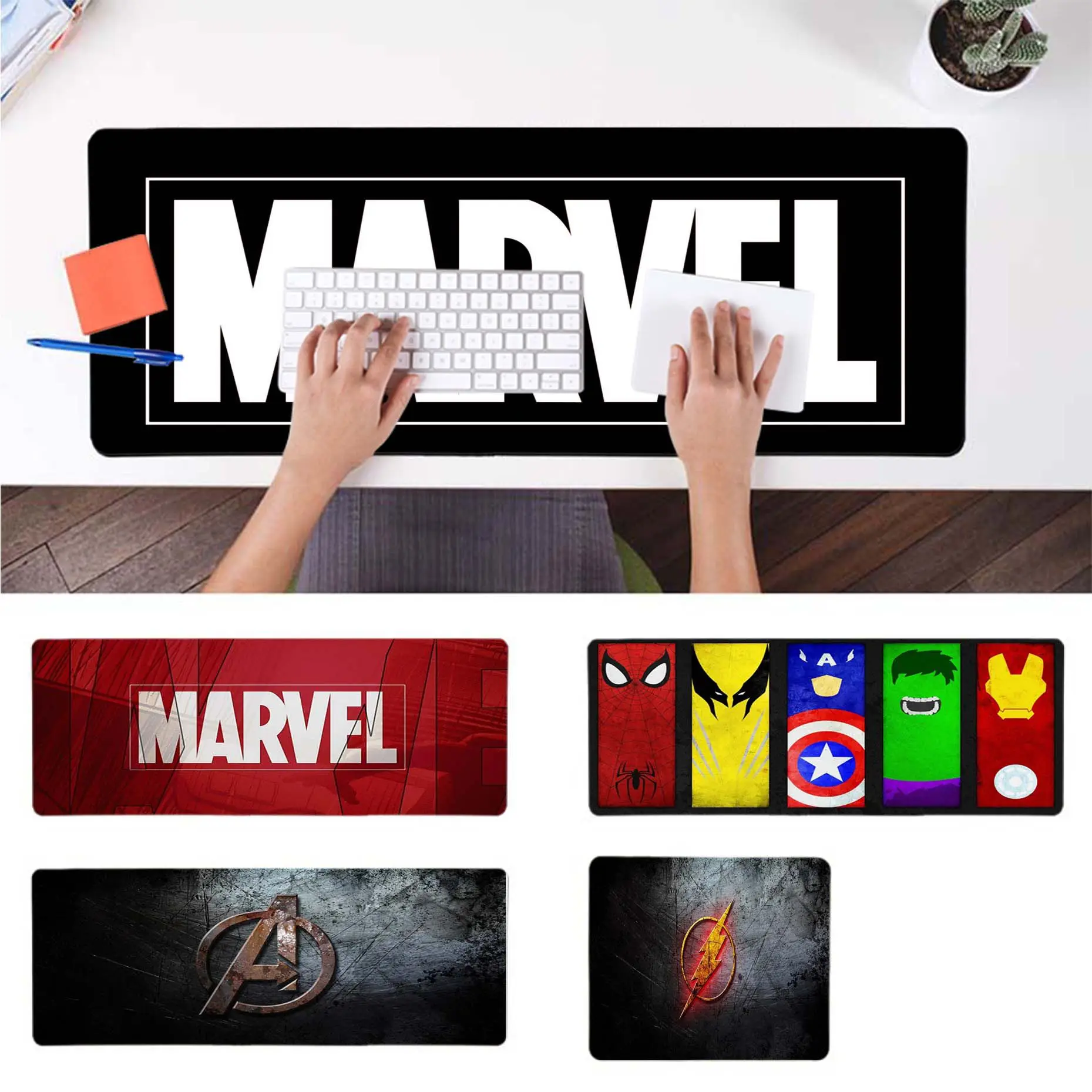 

MaiYaCa Cool New Marvel Comics logo Durable Rubber Mouse Mat Pad Durable Rubber Mouse Mat Pad