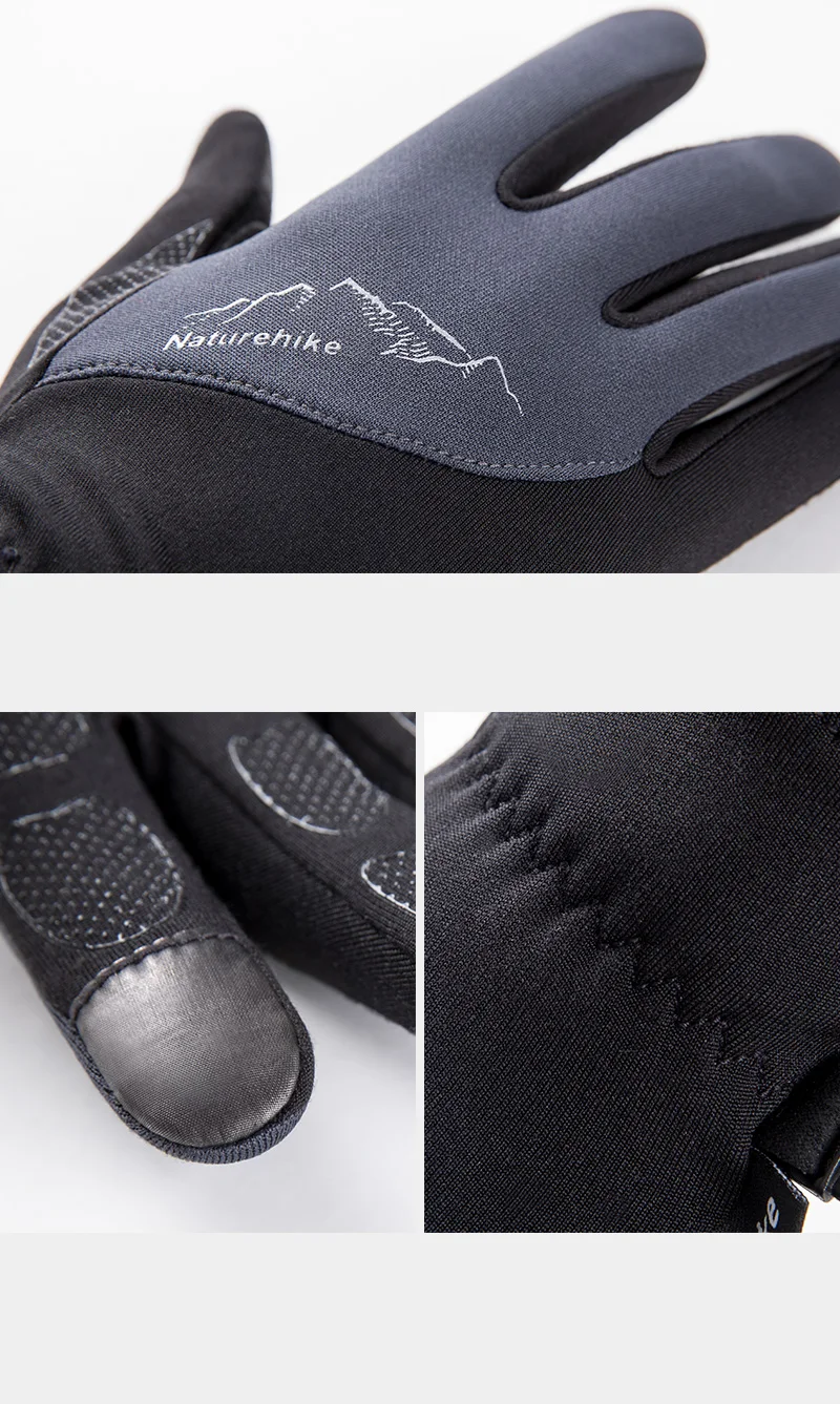 NatureHike Factory Store зимние мужские и женские спортивные теплые флисовые перчатки для сенсорного экрана, перчатки для альпинизма, велосипедные перчатки