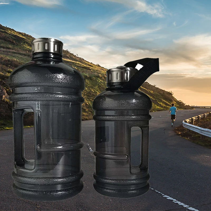 1000 ML/2200 ML الصالة الرياضية المياه زجاجة bpa في الهواء الطلق بلدي قدرة Gym نصف جالون اللياقة البدنية التدريب التخييم تشغيل تجريب زجاجات