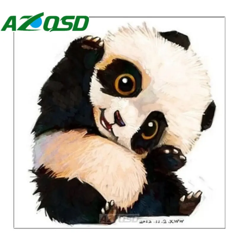 AZQSD полный квадратный алмаз вышивка животных украшения дома DIY алмазов картина крестом мозаика живопись панда bb4591