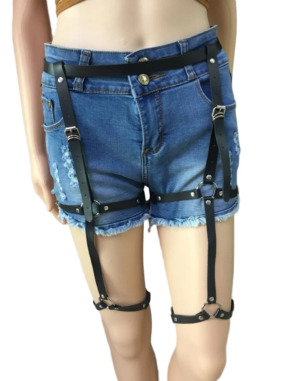 Seabigtoo Sexy women BELTS Waist Cincher Leather Thigh