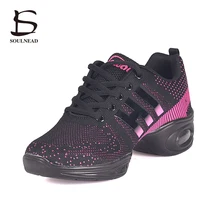 2017 New Women Modern Dance Shoes Flying Weaving Breathable Cozy Jazz Shoes Girl’s Fitness female Shoes High-quality Sneakers