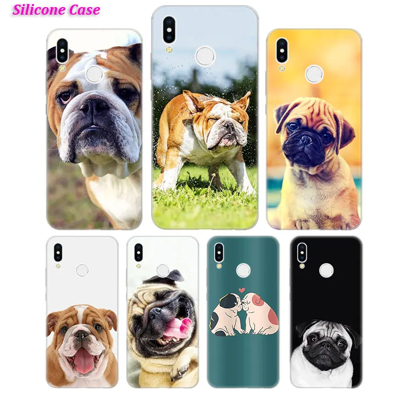 

Silicone Phone Case Pugs Dog Fashion for Huawei Honor 7C 7A 8 8X 9 10 Y5 Y6 Y7 Y9 V20 Lite Pro 2019 2018 Nova 3 4