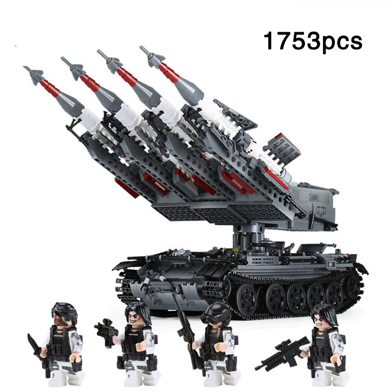 

Army Series SA-3 Missile T-55 Tank vehicle compatible LegoINGlys Military Tanks Building Blocks Bricks Toys For Children Gift