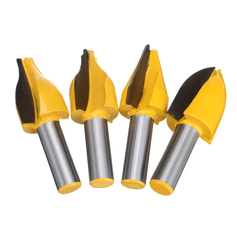 

1/2" Shank 4 Bit Vertical Raised Panel Router Bit Set Slotting Trimming Cutter Machine Tools & Accessories Milling Cutter