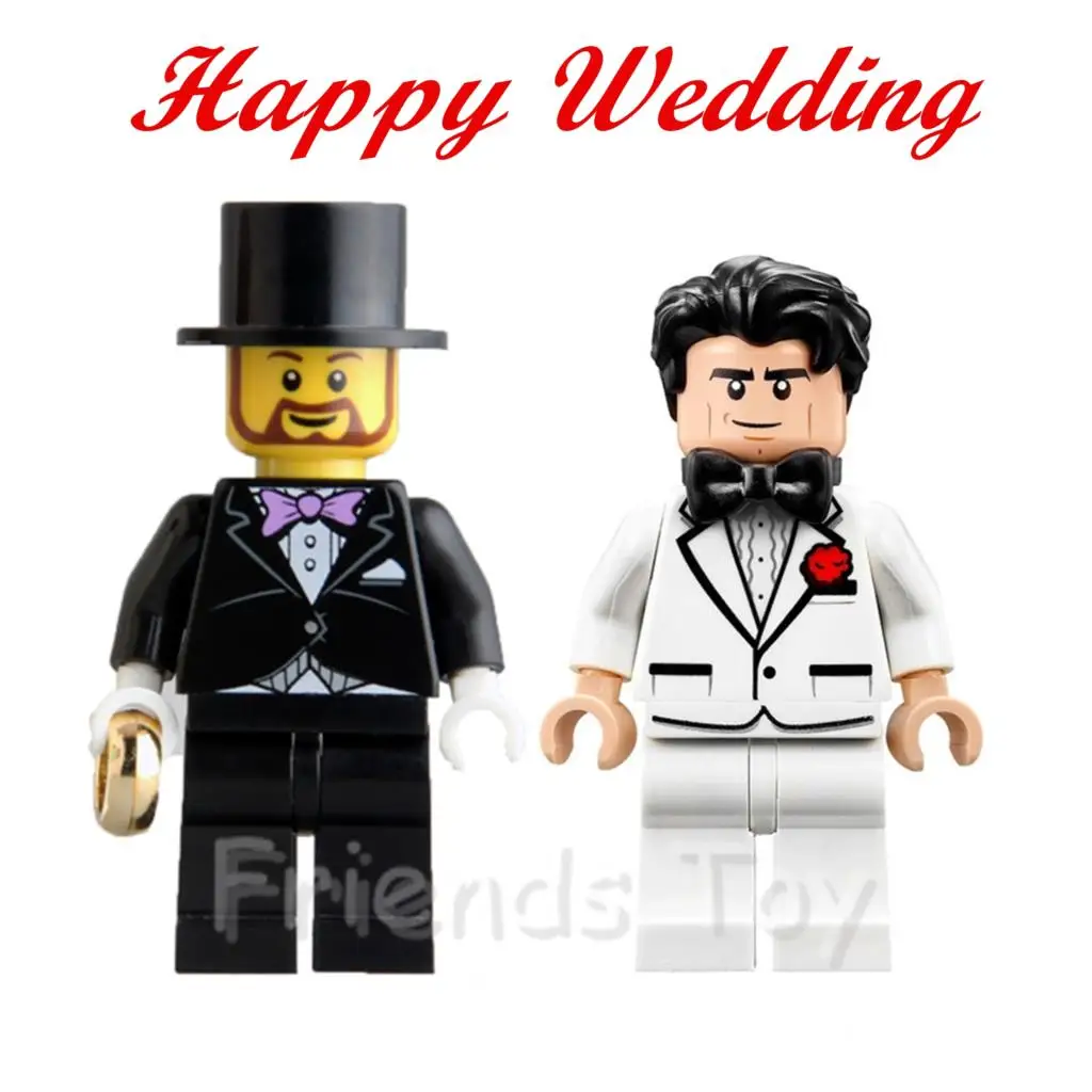

Wedding Bridegroom Rainbow Gay Mini Man Building Blocks Bricks Toy Gifts