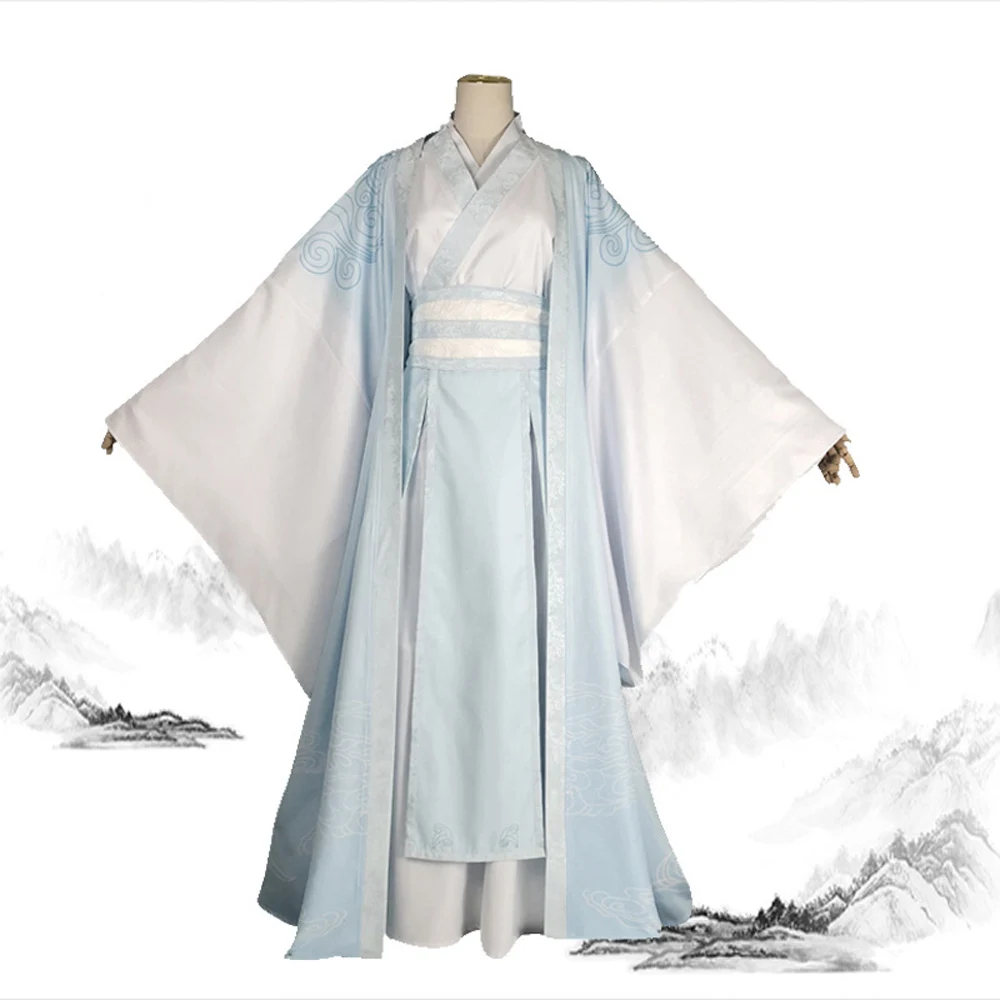 VEVEFHUANG Lan Wangji Косплей Grandmaster of Demonic культивирование костюм Lan Wangji взрослый Mo Dao Zu Shi костюм унисекс