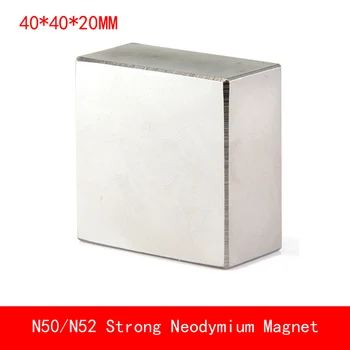 

block 40x40x20mm rare earth Magnet N50 N52 Neodymium Magnets surface plated nickle 40*40*20MM