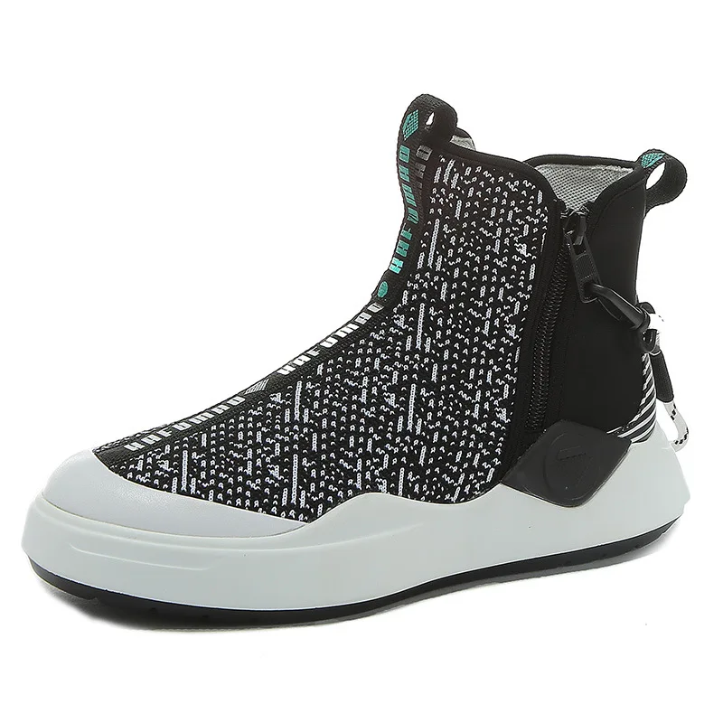 

Street dance shoes female hip-hop autumn 2018 new wild high to help small white shoes canvas boots