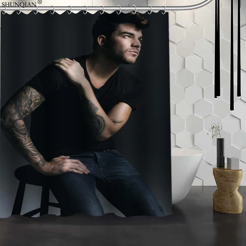 Новый Adam Lambert Заказная занавеска для душа водонепроницаемая ткань полиэфирная