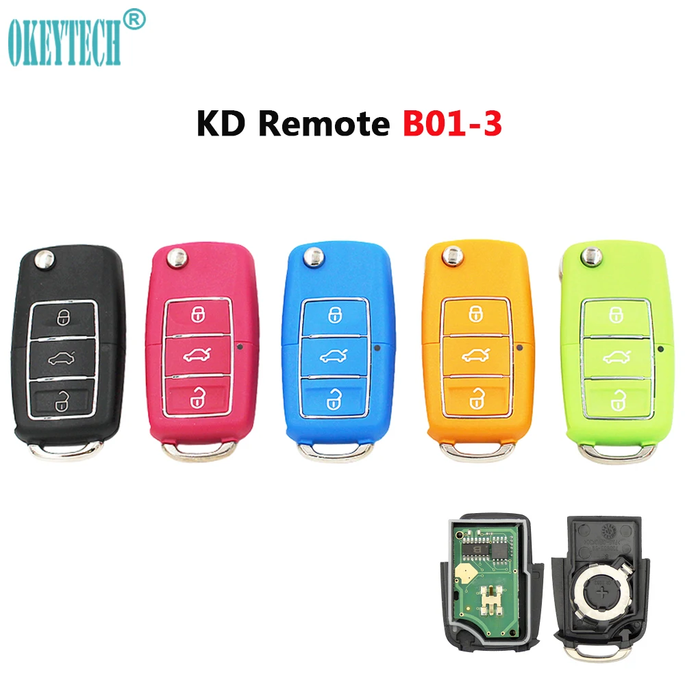 

OkeyTech Universal KD Remote Control Key B-Series B01 3 Buttons For Keydiy KD900 KD900+ KD200 URG200 Mini KD Remote Control