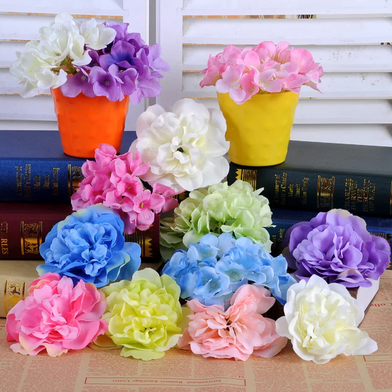 

SPR 10cm Large Silk Dahlia Handmake Artificial Flower Head Wedding Decoration DIY Wreath Gift Box Scrapbooking Craft Fake Flower
