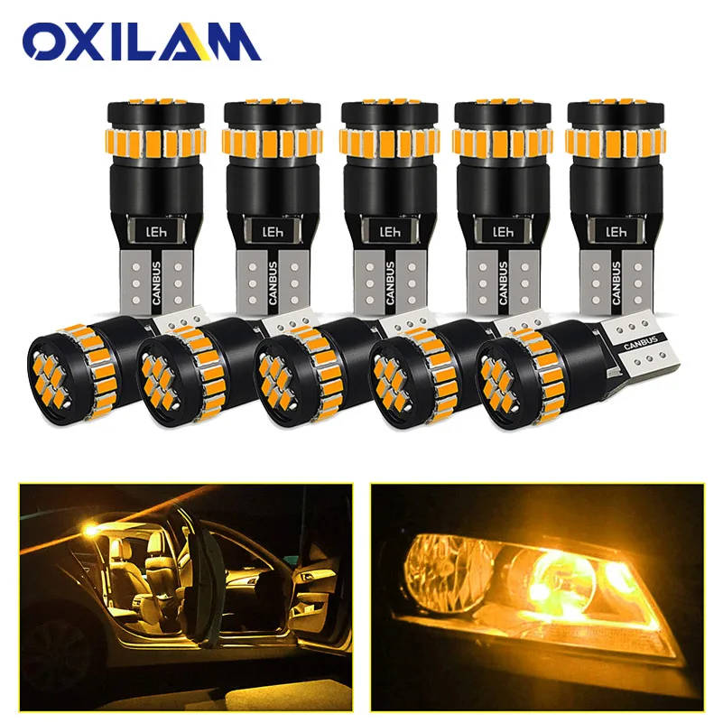 

OXILAM 10x Canbus T10 W5W Led Light Bulb Car Interior Lighting for Seat Leon 2 fr Ibiza 6l 6j Altea Cordoba Toledo Parking Lamp