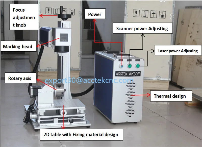 

2019 new mode 1.5 Years warranty high precision portable 20w fiber laser marking machine for metal and nonmetal