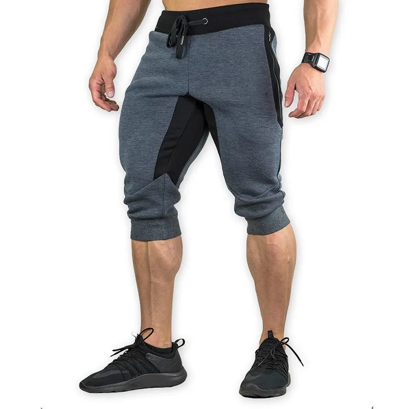Мужские хлопковые шорты мужские короткие свободные брюки тренажерные залы Фитнес Спортивные штаны брендовые Короткие штаны спортивные брюки спортивная одежда