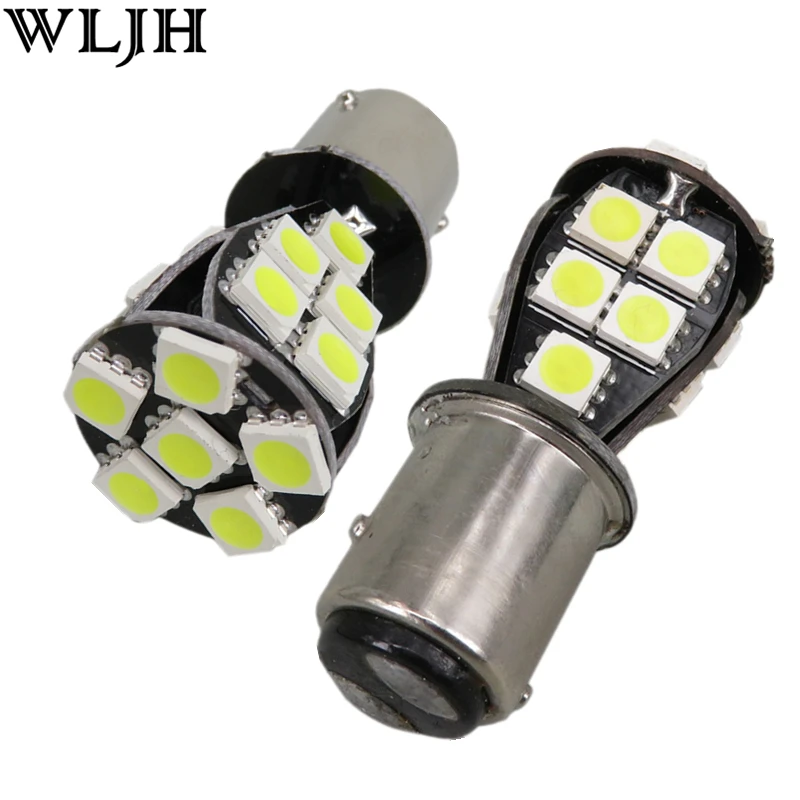 WLJH 2pcs Canbus 1157 Led BAY15D Rear Tail Stop Brake Light Signal Bulb