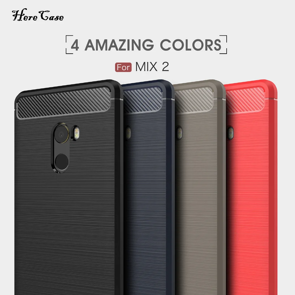 

FOR Xiaomi Mi Mix 2S Case FOR Xiaomi Mi Mix2 Cover Case Silicone Soft TPU Brushed Carbon Fiber Texture Case for Xiaomi Mi Mix 2