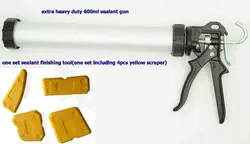 Высокое качество 15 дюйм(ов) для 600 мл мягкой упаковке герметик пистолет 600 мл sausage герметизирующий пистолет-шприц с один комплект скребок для