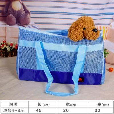 Дышащая дорожная переноска для собак и кошек, сумка-тоут, сумка для путешествий, походная сумка для переноски на плечо, маленькие сумки с изображениями животных - Цвет: Blue