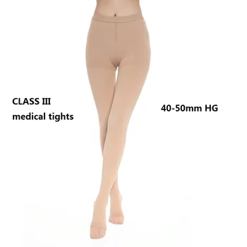 

LGFD89T professional women CLASS 3 Medical Pressure 40MM HG Compression Nylon PantyhoseStockings Stovepipe tights