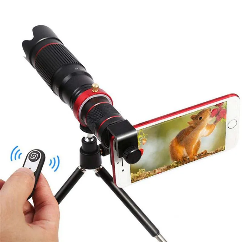 

4K HD 36x Monocular Telescope Phone Lens Optical Bluetooth Control Smartphone Adapter Tripod Mobile Lens For iPhone 8 7 6 SE 5