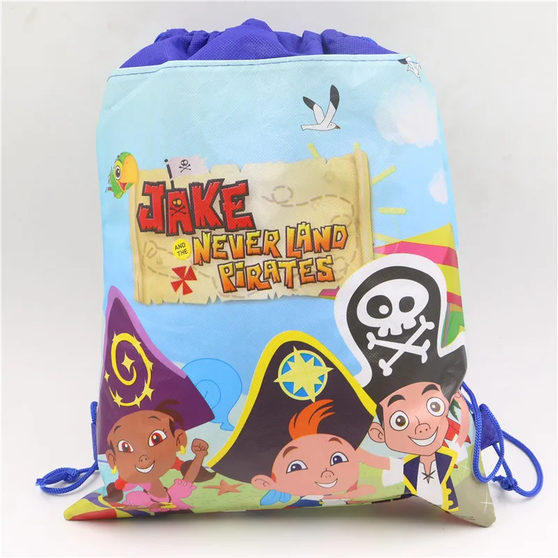 

jake and the never land pirates non-woven fabrics backpacks party decorations drawstring bag birthday christmas gift supplies
