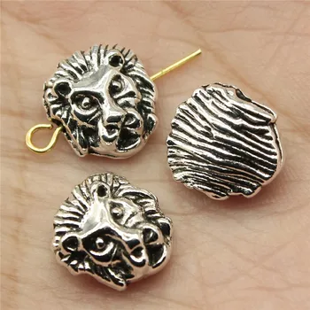 

WYSIWYG 15pcs 12x11x6mm Lion Small Hole Spacers Beads For Jewelry Making Lion Spacers Beads Charms Lion Beads
