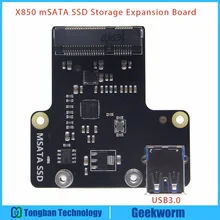 Raspberry Pi 3 Model B mSATA SSD Storage Expansion Board X850 USB 3.0 Expansion Board Compatible w/ Raspberry Pi 3 Model B/ 2B