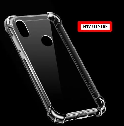 Для HTC U12 life чехол + закаленное стекло Прозрачный Мягкий ТПУ гелевый защитный
