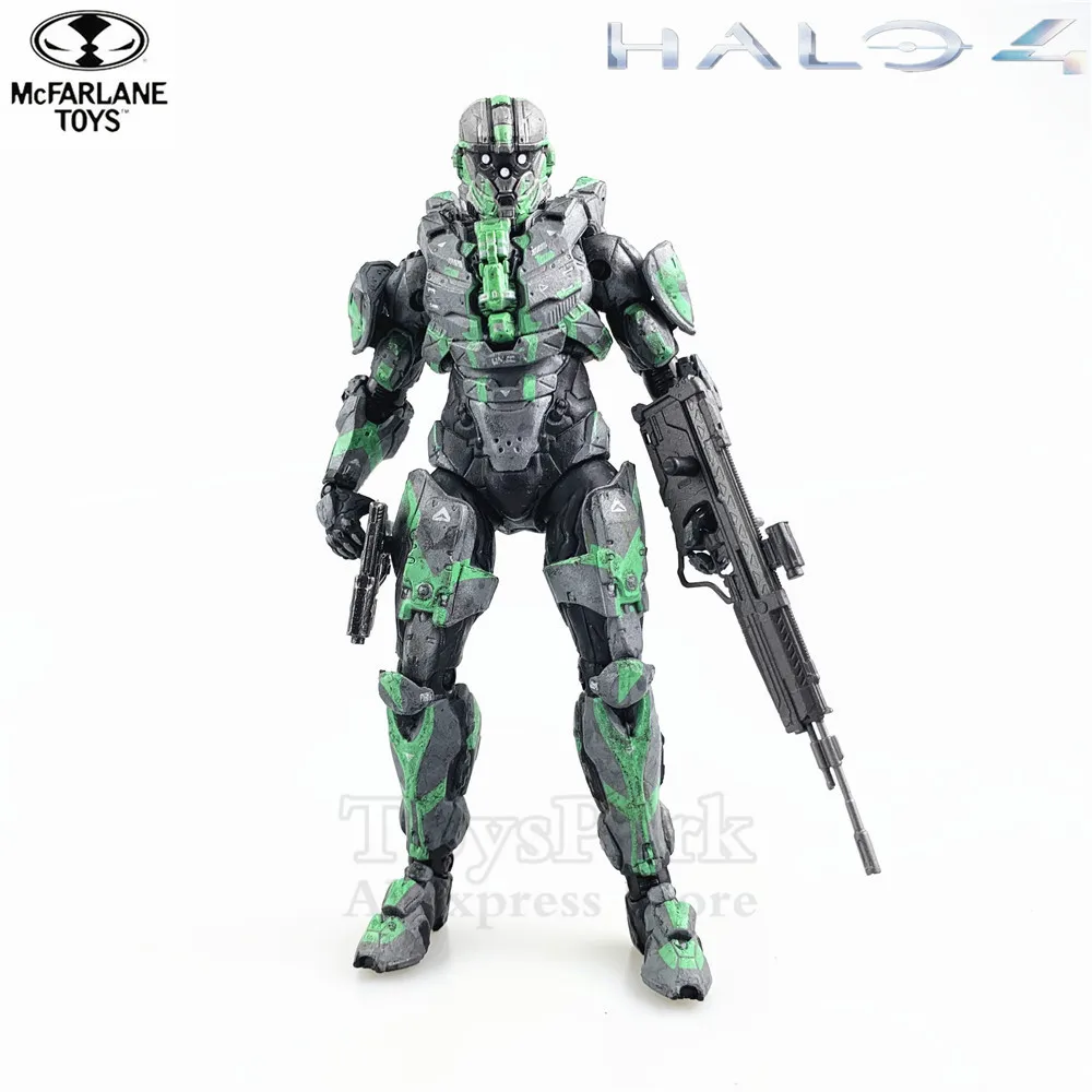 

Halo 4 Series 2 Spartan C.I.O. Team Green 5" Action Figure Original Mcfarlane Halo C I O Figuras Toys Doll Collectible Loose