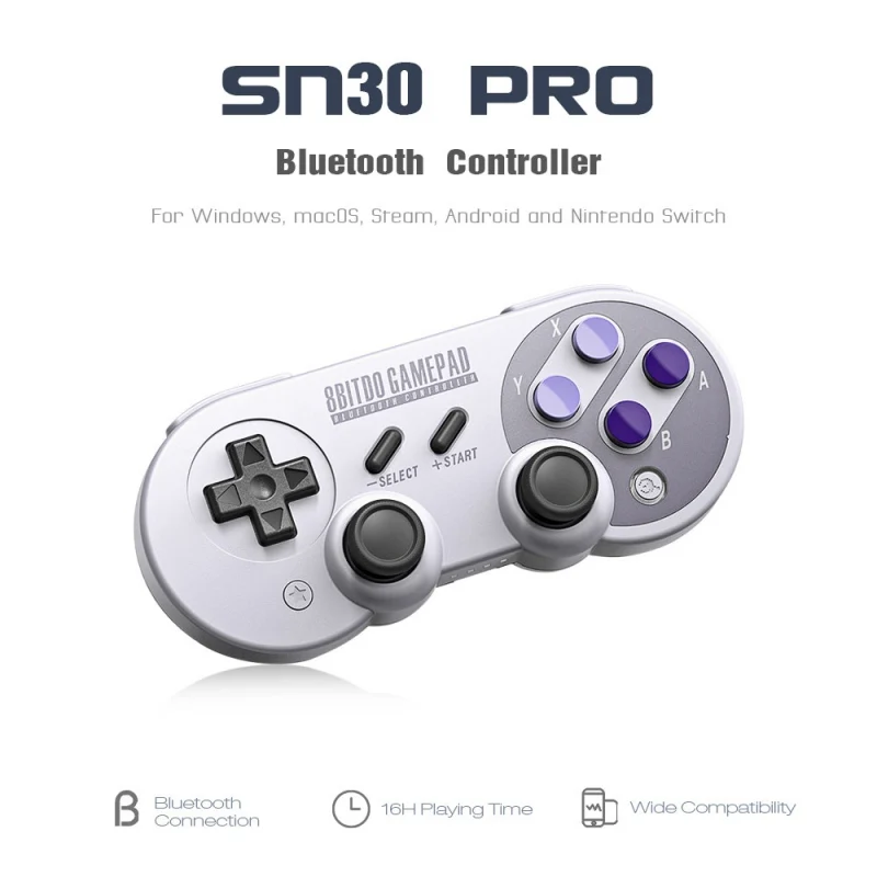 

SF30Pro/SN30pro Wireless Bluetooth Game Controller with Joystick for Windows Android macOS Steam Nintendo Switch