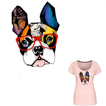 

Fashion Bulldogs Patches For Clothing A-level Washable Eco-friendly Iron On Transfer Easy By Household Thermal Patch Y-005