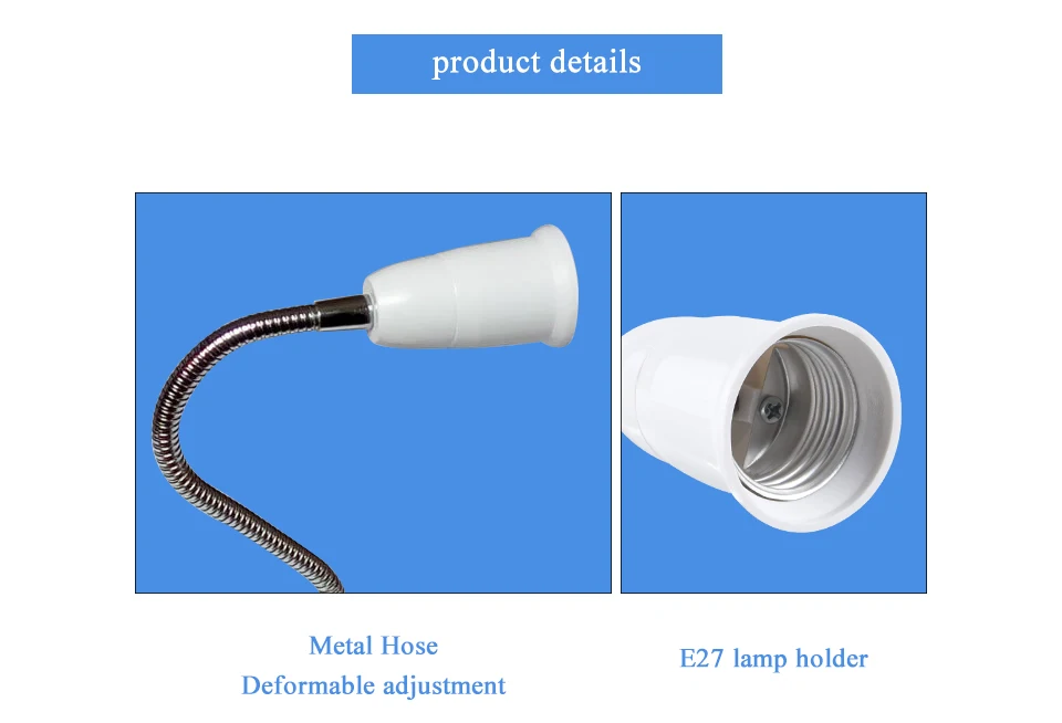 E27 Lamp Base Holder Flexible Extension Converter With OnOff Switch (10)