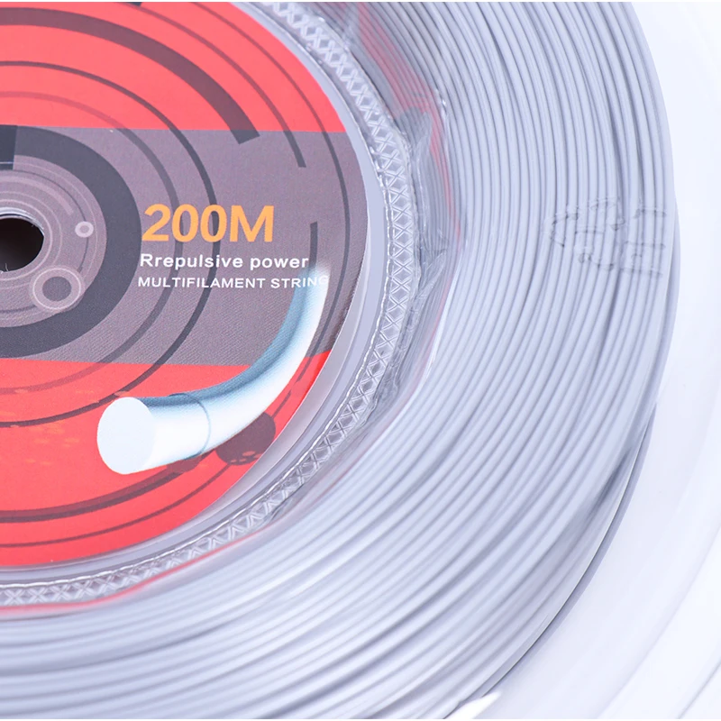 1 Катушка, 4 г, полиэфирная Теннисная ракетка, струна 1,25 мм, теннисная ракетка, прочные политеннисные струны круглой формы, 200 м, большая катушка
