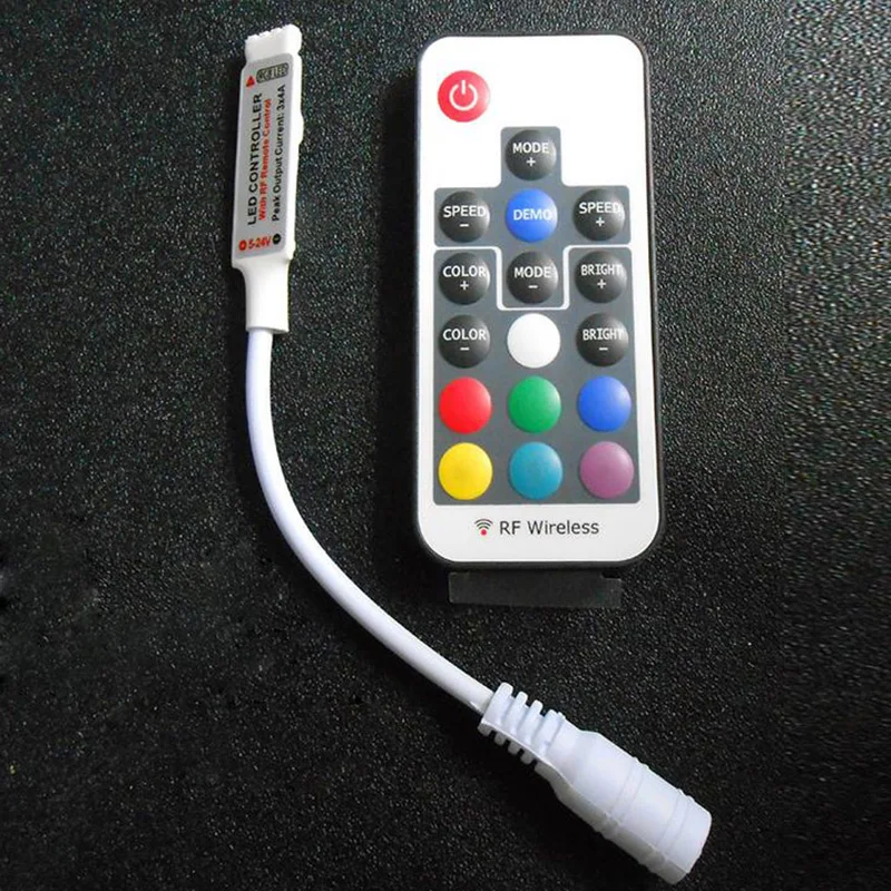 

17 Key RF Wireless Mini Remote Controller For 5050 3528 SMD RGB LED Light Strips