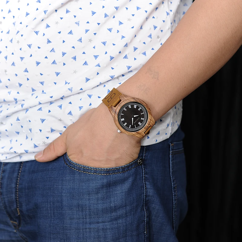 BOBO BIRD V-O30 Original Brand Unique Wood Watch Mens Casual Dress Design Quartz Wrist Watches relogio masculino curren