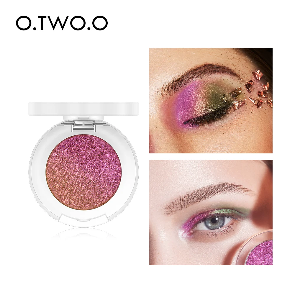 

O.TWO.O Limited Edition Rainbow Eyeshadow Palette Chameleon Pigments Metallic Glitter Light Changing Eye Shadow Powder