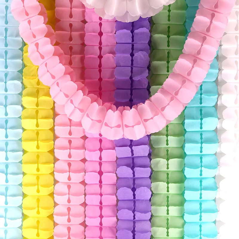 

2pcs/lot 3M Paper Garlands wedding Backdrop party decoration mariage Birthday decoration Curtain Paper Garlands wholesale
