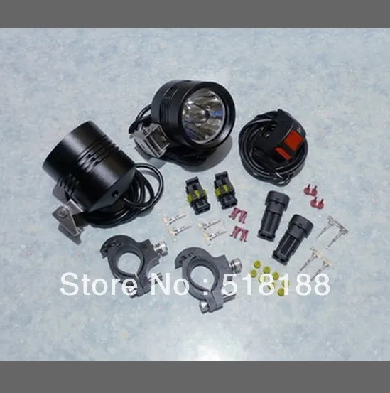 

LDDCZENGHUITEC 1* chip XML T6 U2 chrome black motor bike LED Work Spots Light LED Motorcycle Driving Light DC8V-55VDC