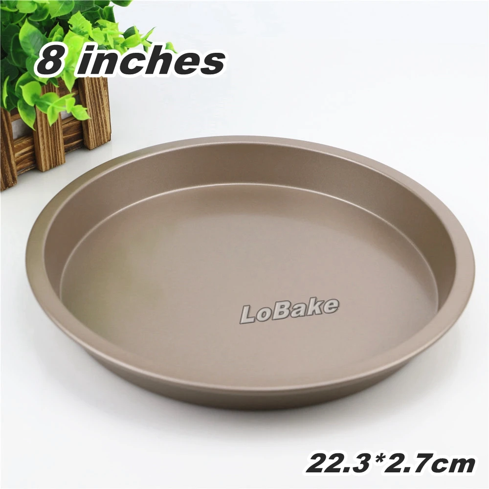 8 inches 2.7cm depth nonsitck coating round pizza pans stones pie pan