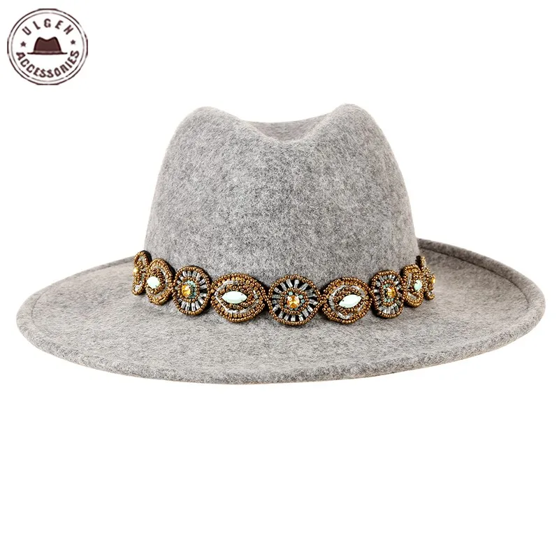 grey felt hat womens