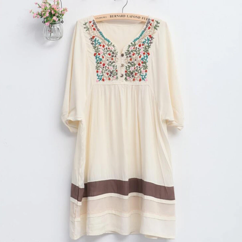 mexican linen dress