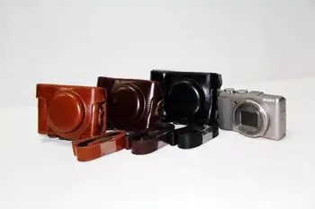 

PU Leather Camera Case Bag Cover for Sony DSC-HX60 DSC-HX50V DSC HX60 HX50V HX30 Black Light Brown Dark Brown