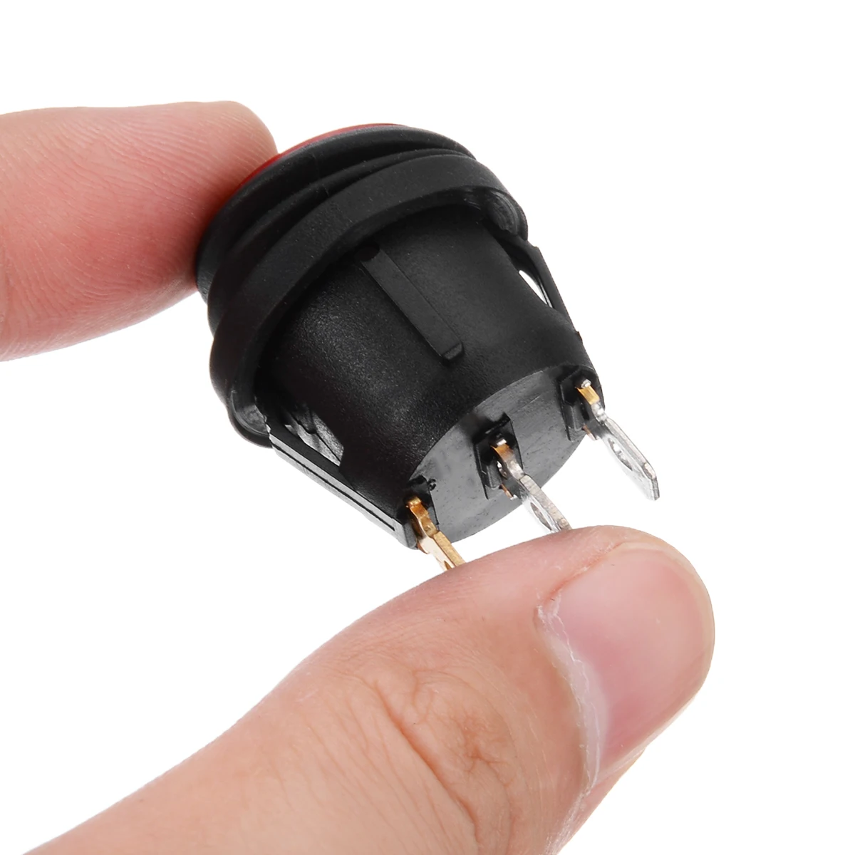 4pcs 12V 12A LED Rocker Switch Car Boat On/Off 3-Pin SPST Round Rocker Switch Red Blue Orange Green Waterproof Switches