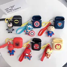 LOVERONY мультфильм Marvel Bluetooth наушники силиконовый чехол для Apple AirPods 2 1 гарнитура Защитная крышка милые Air pods зарядная коробка