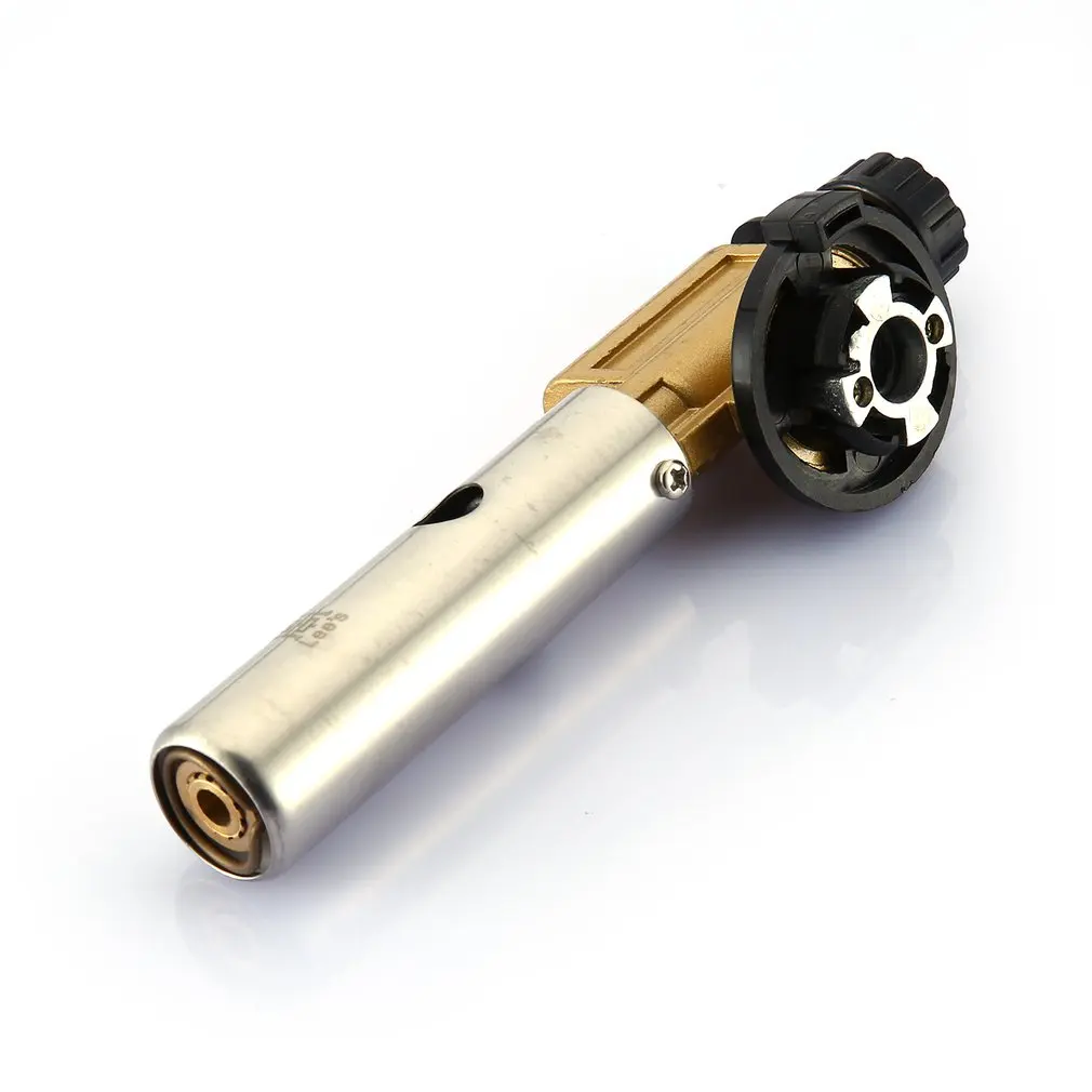 Camping Flame Gun Butane Gas Burners Gun Maker Torch Lighter Piezo Ignition Flamethrower Gas Torch For Outdoor BBQ Picnic